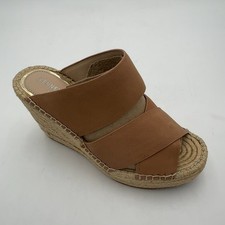 Kenneth Cole Women's Espadrille Cushioned Slip-On Wedge Sandal, Sand, Sz 8 M