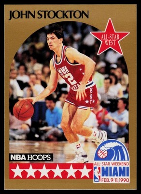 -CS- 1990-91 NBA Hoops All-Star - #25 John Stockton (A) *Free Shipping* 