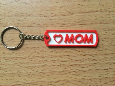 AOYOU3D-Mother's day gift-Dual color, 3D printed keychain, made in USA