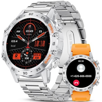 Military Smart Watch for Men Bluetooth Call Receive/Dial Rugged Fitness Tracker