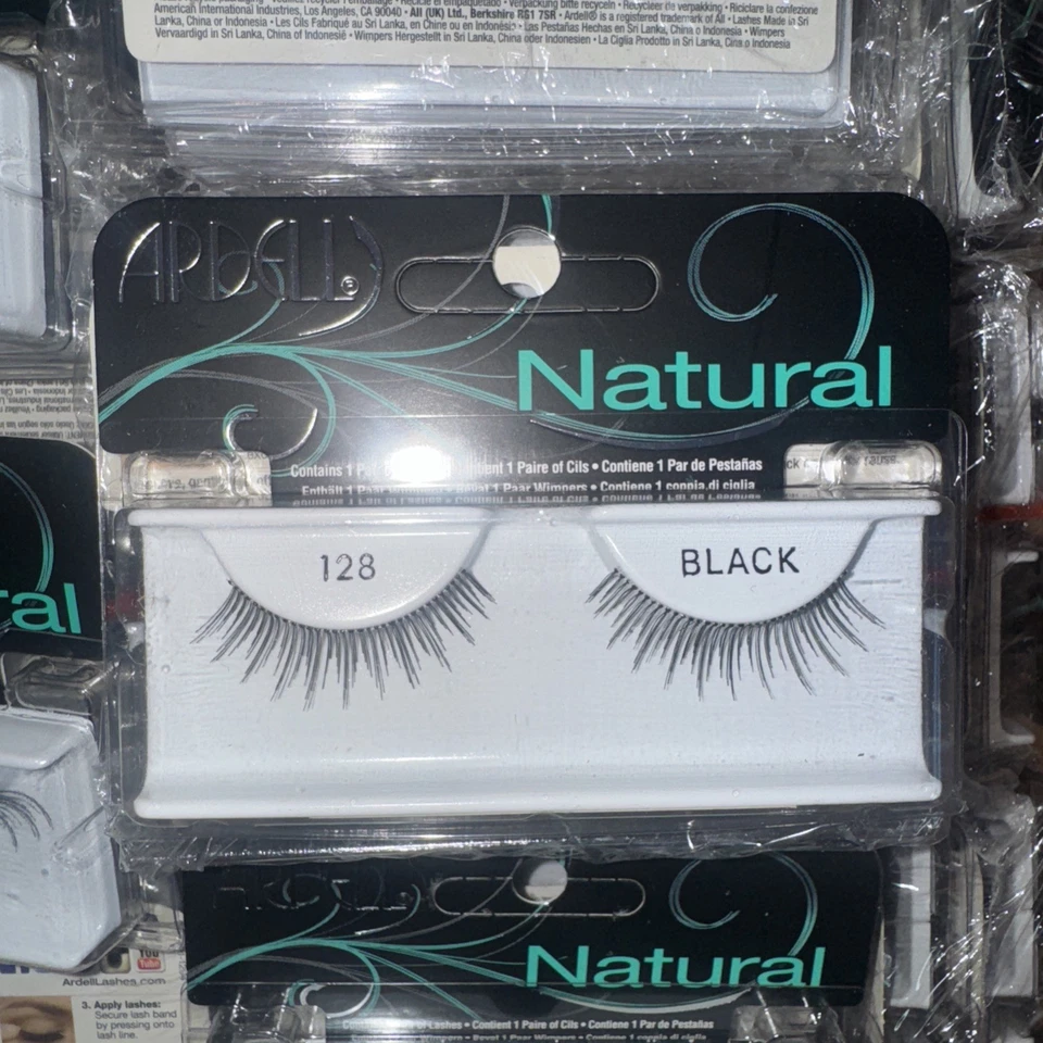 (LOT OF 20) Ardell Natural 128 False Lashes Authentic Ardell Eyelashes Black  - Image 2 of 3