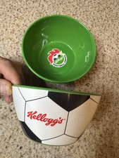 Kelloggs Plastic Football Camp Bowl x 2 - Excellent Condition