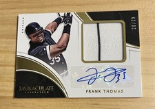 2016 FRANK THOMAS PANINI IMMACULATE AUTO & PATCH WHITE SOX 20/25 MLB HOF NM