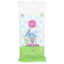 Plant-Based Breast Pump Wipes, Fragrance Free, 25 Wipes