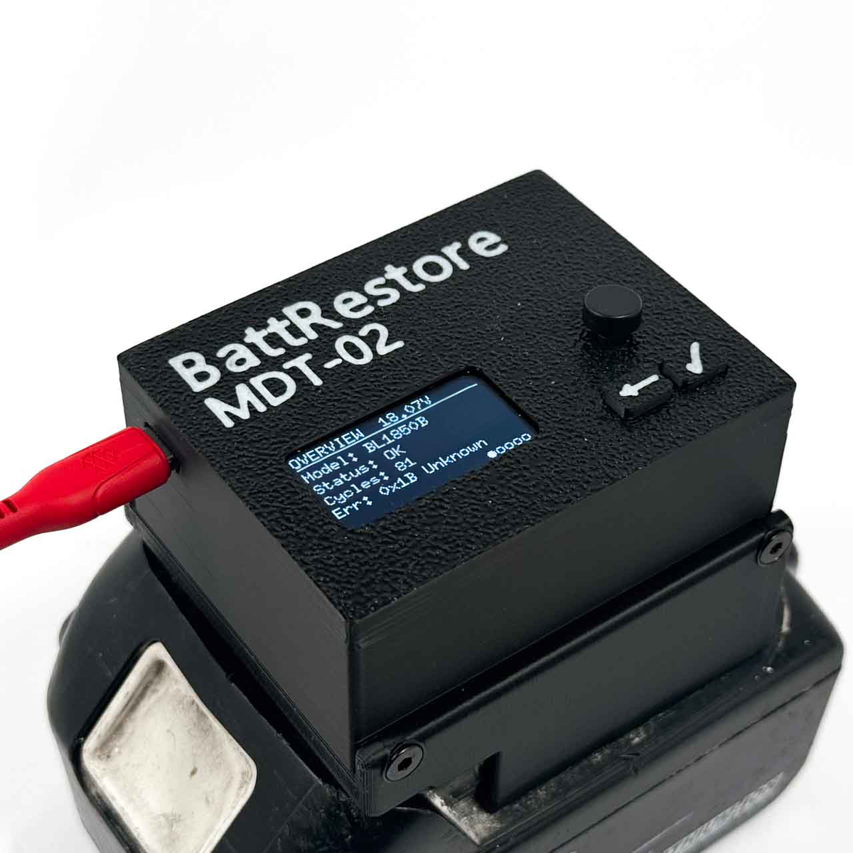 BattRestore MDT-02 Makita 18V Battery Unlocker Repair Tool OLED
