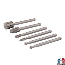 6 x Fraise HSS 3.17mm Multi-outil rotatif Fraise de routeur de routage de bavure