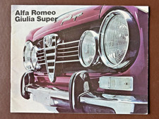 Brochure Alfa Romeo Giulia Super Marketing - 1967-68