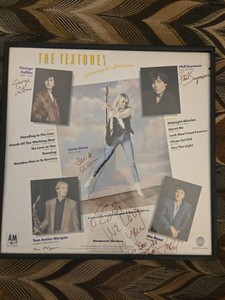 TEXTONES Moonlight Mission ALBUM SLEEVE AUTOGRAPHED COVER ONLY NO LP FRAMED.