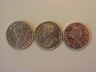 Lot of 3 BU Canada Silver Dollars 1936 1957 1963