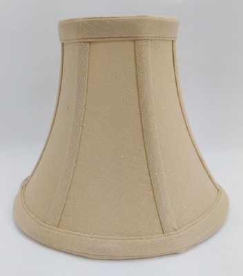 Chandelier Candelabra Bell Lamp shade Lite Source 5 1/4'' tan Fabric Tan Eggshell