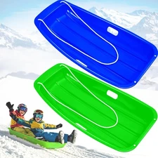 Snow Sled, Sleds for Kids and Adult - 35" Downhill Sprinter Heavy Duty Toboggan 