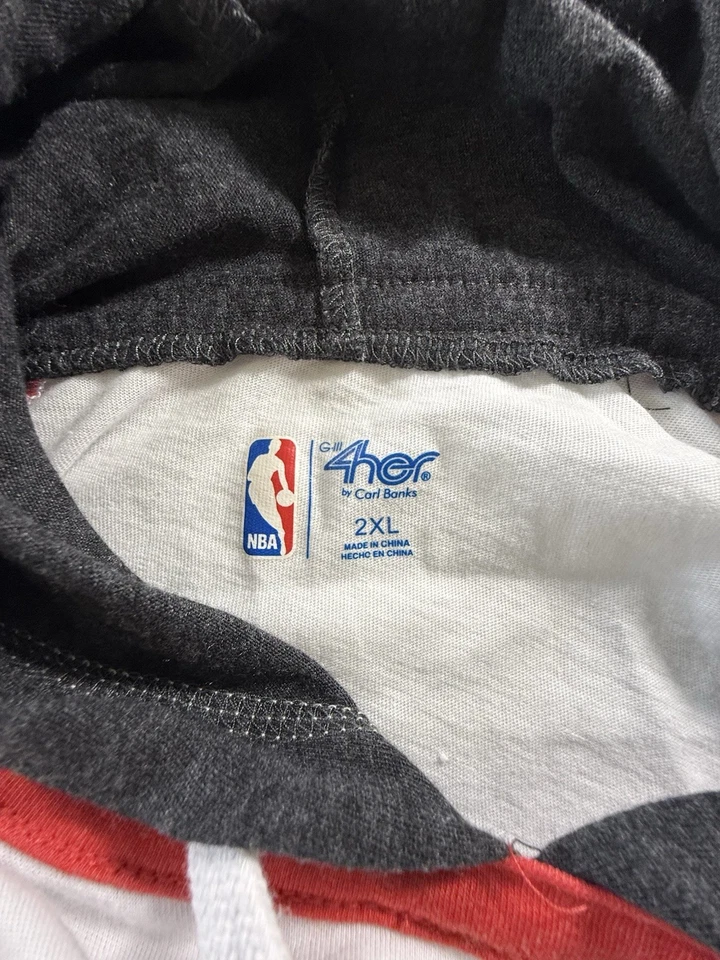 NBA Chicago Bulls Algodón Manga Larga Sudadera con Capucha Camiseta Raglán Para Mujer 2XL Foto 2 de 4