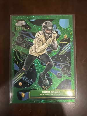 2025 Topps Chrome Cosmic Green Space Dust /75 Chris Olave #70 Saints