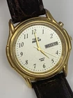 Vintage Timex Indiglo Day Date Casual Watch Leather Band New Battery Working