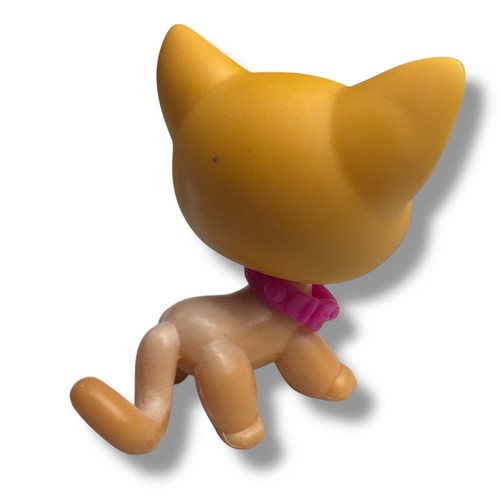 Littlest Pet Shop #72 Orange Shorthair Cat Green Eyes White Stripe Authentic LPS - Picture 2 of 3