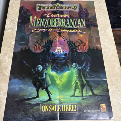 1992 Vintage Forgotten Realms Menzoberranzan Comic Store Display Poster