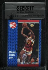 BAS 1991-92 Fleer Maurice Cheeks #242 Seal of Authenticity Auto HOF 3c7