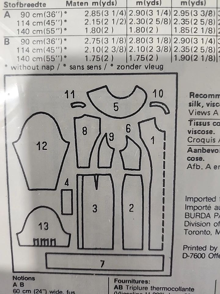 Burda VINTAGE  1980s Sew Pattern Peplum Skirt Sizes 10-20 Pencil Skirt Sealed - Image 4 of 4