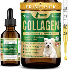 Liquid Collagen for Dogs, Natural Dog Collagen for Skin Coat Support, Immune S
