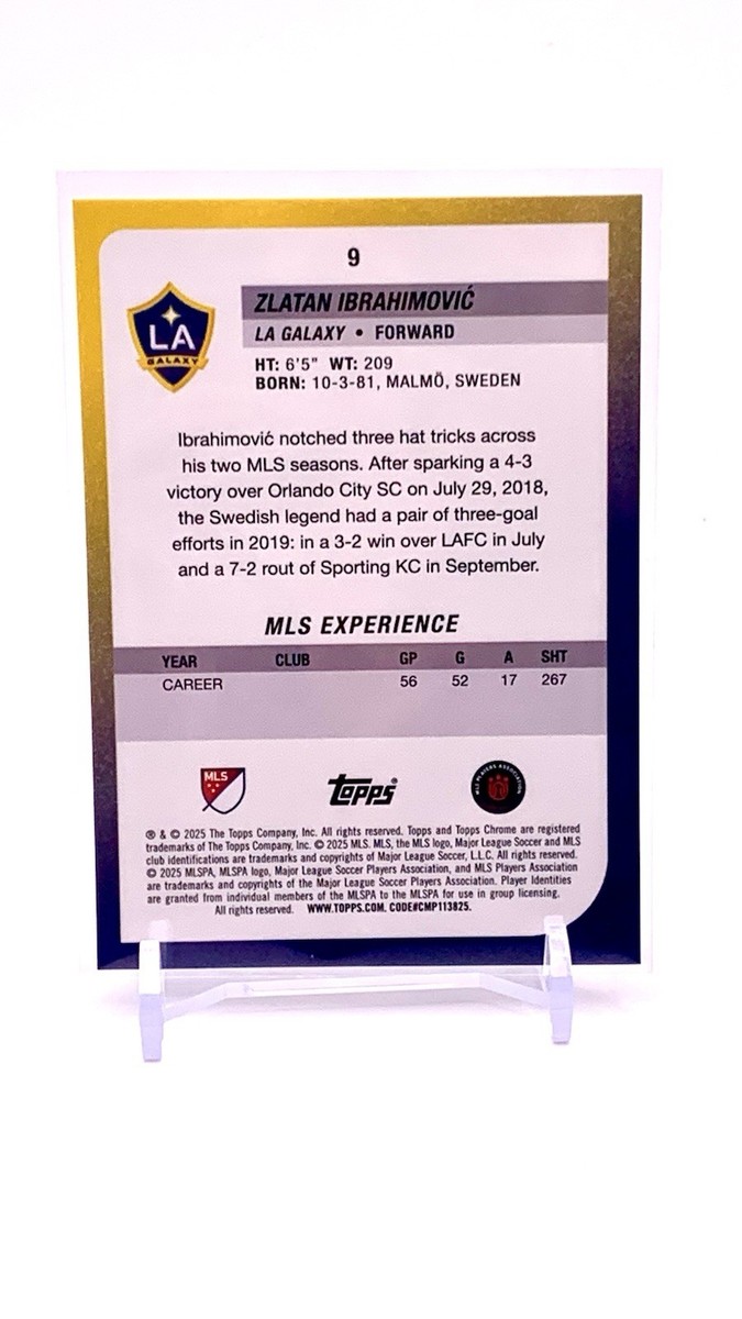 GALAXY　ラテンアメリカ　トレカセット Zlatan Ibrahimovic 2025 Topps Chrome MLS Mania Parallel LA Galaxy