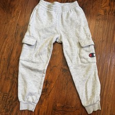 Champion fleece Boys Gray sweatpants size Small Cargo Joggers