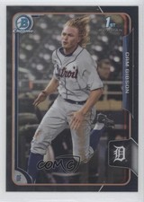 2015 Bowman Draft Chrome Asia Exclusive Black Refractor Cam Gibson #20 0a1