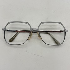 Vintage 1970s SM Gambler Silver Aviator Eyeglasses Glasses Frames 56-18-140 USA