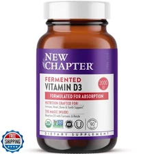 New Chapter Fermented Vitamin D3 2,000 IU, Organic, ONE Daily for Immune, Hea