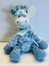 First  Main Jingles Blue Giraffe Plush Rattle Baby Toy Stuffed Animal 9" BIN 39