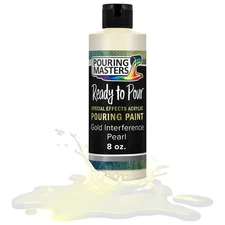 Gold Interference Pearl Special Effects Pouring Paint - 8 Ounce Bottle