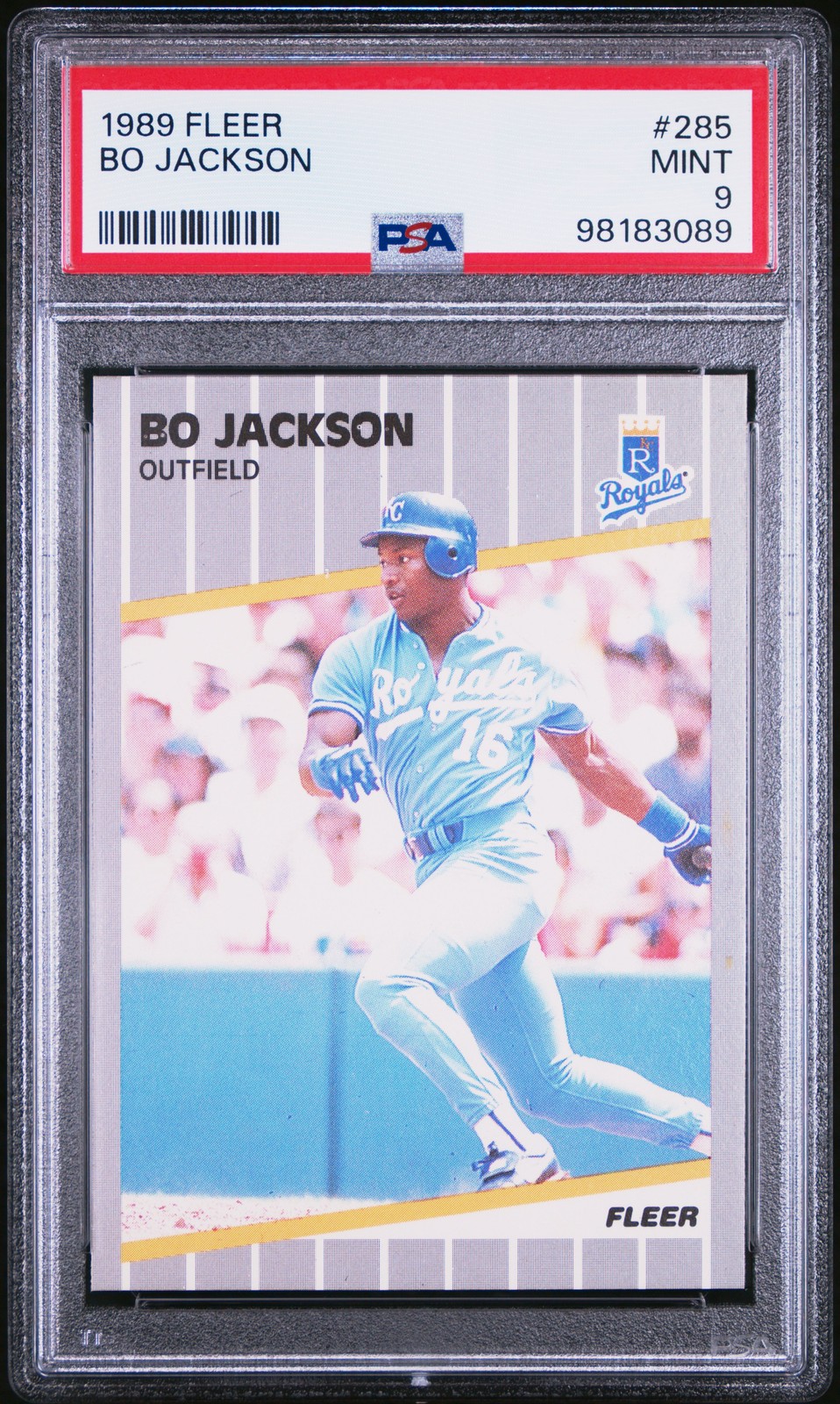 1989 FLEER #285 BO JACKSON PSA 9
