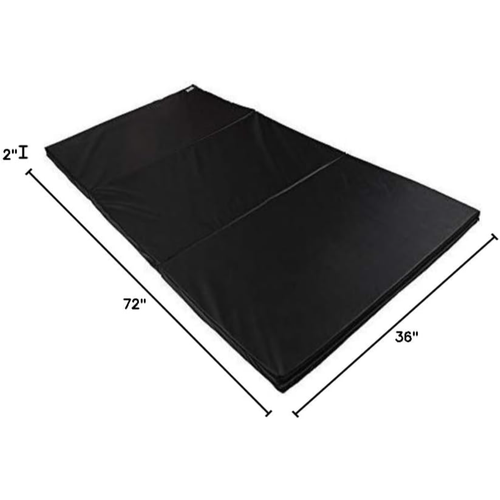 Power Systems Premium Foldable Gym Mat 72"x36"x2" Exercise Fitness Home Workout - Afbeelding 3 van 5