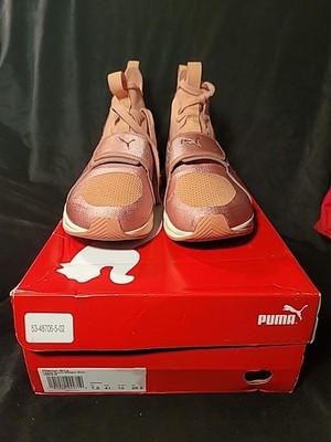 PUMA Phenom Women's Athletic Shoes Size 7.5 Cameo Brown/White
