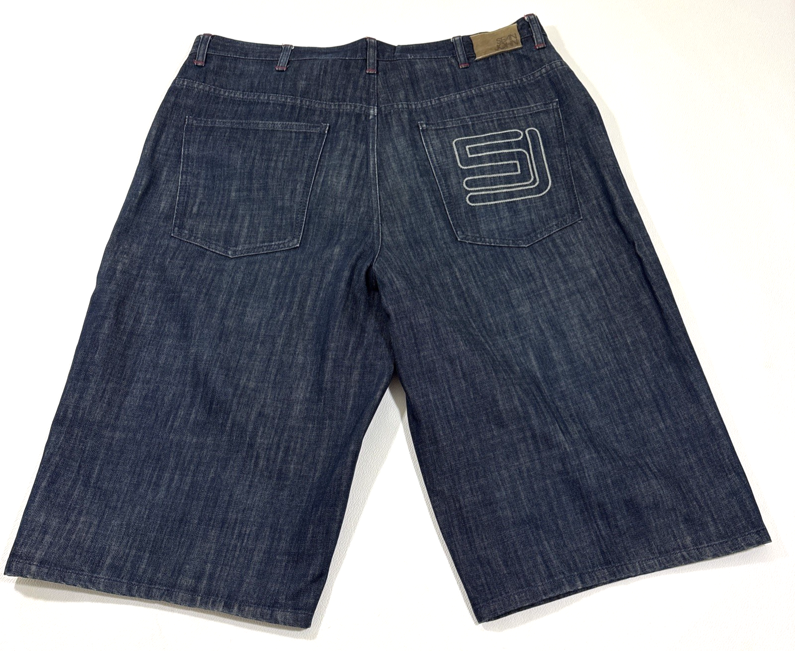 Vintage Y2K Sean John Baggy Embroidered Hip-Hop Jean Shorts Mens 40 Jorts VTG