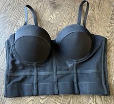 Black Bustier Bra Corset Size S