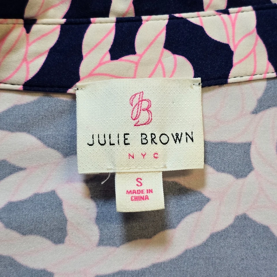 Платье женское Julie коричневое размер маленький сине-розовое с запахом морская веревка опрятное прибрежное - Изображение 4 из 4