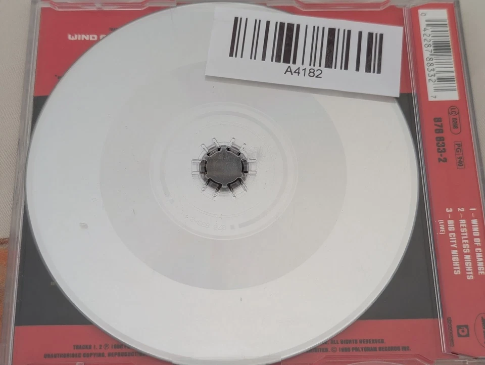 Scorpions Wind of Change 1990 CD Maxi Single Mercury Big City Nights Restless Ni - Bild 4 von 4