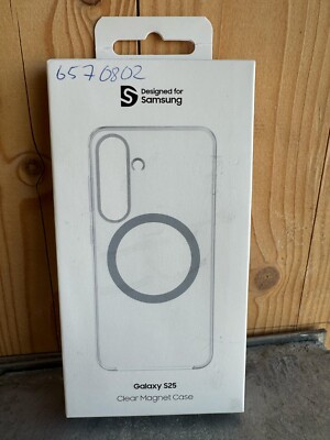 Original offizielle Samsung Galaxy S25 Clear Magnet Case Hülle - funktioniert mit Magsafe