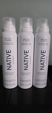 Native 3 PACK Sea Salt  Cedar Deodorant and Body Spray Aluminum Free 3.5 oz ea