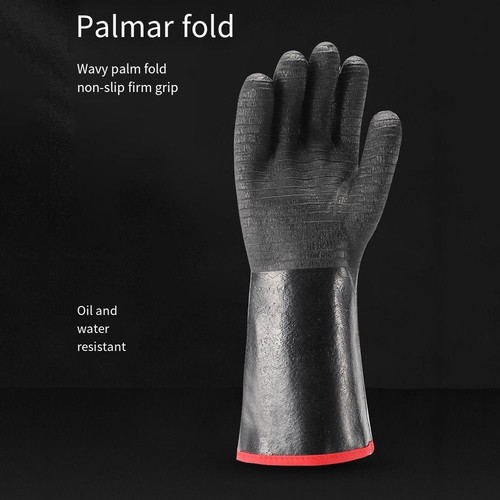 BBQ Gloves Heat Oven Grill Non-Slip Resistant Waterproof Kitchen Cooking Gloves - Picture 3 of 28
