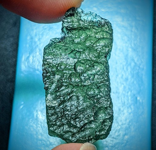 MOLDAVIT Tektitkristallprobe grün Synergie 12 Zertifikat Meteorit 5 Gramm - Bild 7 von 9