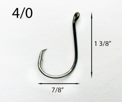 PACK OF 25 Size 4/0 TACKLEWORKS Offset Circle Fishing Hooks 7384