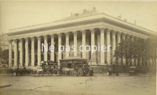 PARIS la BOURSE vers 1875 par Ziegler voiture hippomobile omnibus