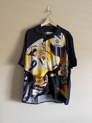 Palace Skateboards Skrrt Button Down Shirt - Size Large - Navy