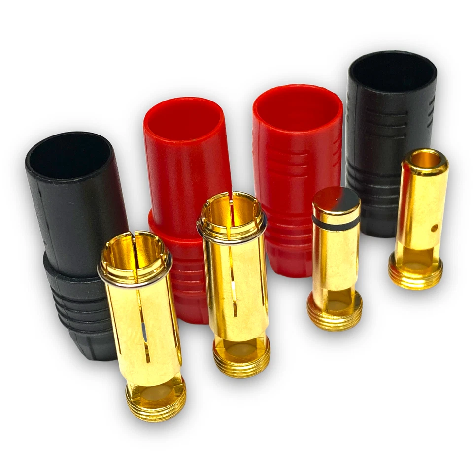 ✅ 4 Set Hochstrom AS150 Antiblitz 7mm Stecker Buchse Goldstecker Plug 16 Stück ✅ - Bild 4 von 4