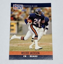 1990 Pro Set Vestee Jackson Chicago Bears #453 Football Card Tc4