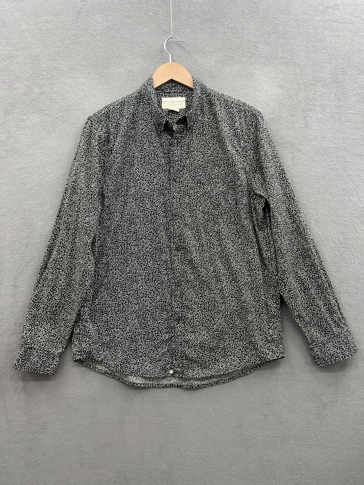 Denim & Supply Ralph Lauren Men’s Large Black And Off White Shirt Floral