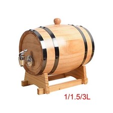 1L/1.5L/3L Whiskey Barrel Wine Barrel,  with Faucet, Wine Keg Oak