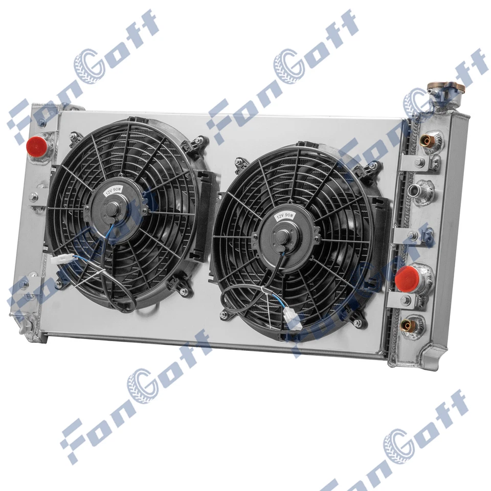 3-Row Radiator Shroud Fan  For 1988-1994 1990 Chevy S10 Blazer GMC S15 4.3L V6 Foto 2 de 4
