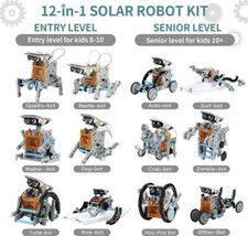Education 12-in-1 Solar Robot Toys-190 Kit Building Science Ideal Kids Gift-STEM